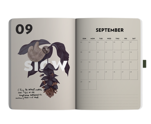 2024 Notebook Planner A5 Evergreen Heron