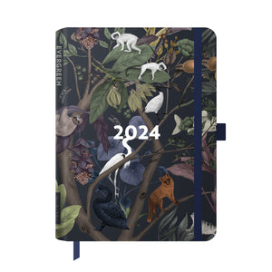 2024 Notebook Planner A5 Evergreen Navy