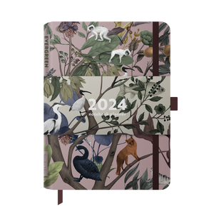 2024 Notebook Planner A5 Evergreen Rose