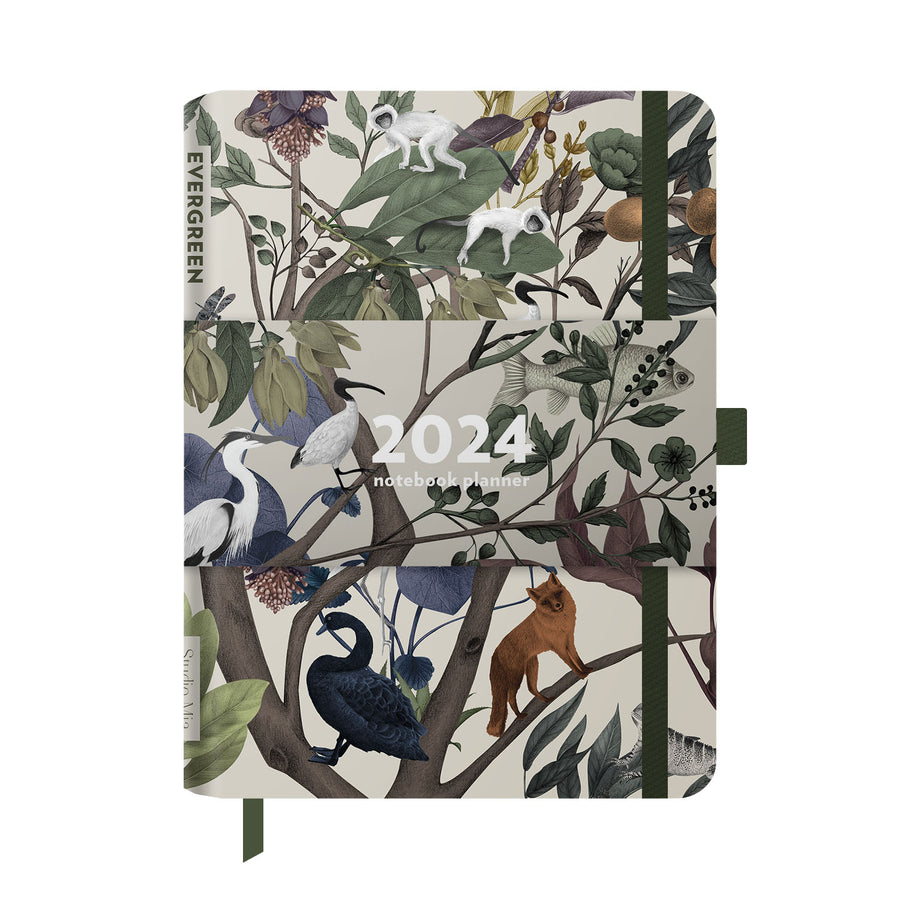 2024 Notebook Planner A5 Evergreen Ivory