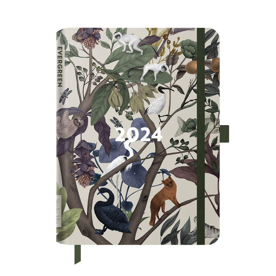 2024 Notebook Planner A5 Evergreen Ivory