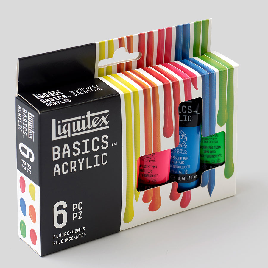 Liquitex Basics Acrylic Set 6x22mL Fluorescent