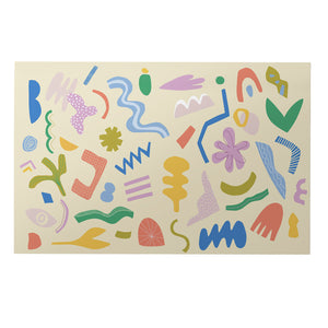 2025 Monthly Deskpad Planner Wonky Shapes Inner Worlds 11" x 17"