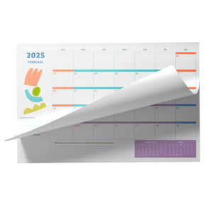 2025 Monthly Deskpad Planner Wonky Shapes Inner Worlds 11" x 17"