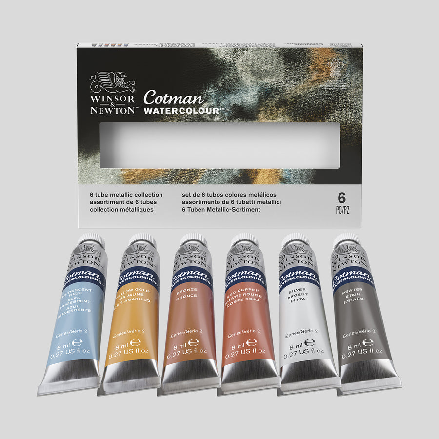 Winsor & Newton Cotman Watercolor Metallic Collection 6 Tube sets