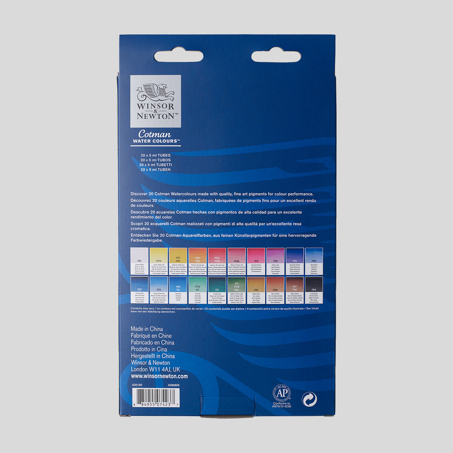 W&N Cotman Watercolor Set 20x5ml