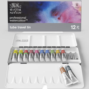 W&N Professional Watercolor L/W Sketchers Box 12 Tubes/Metal box
