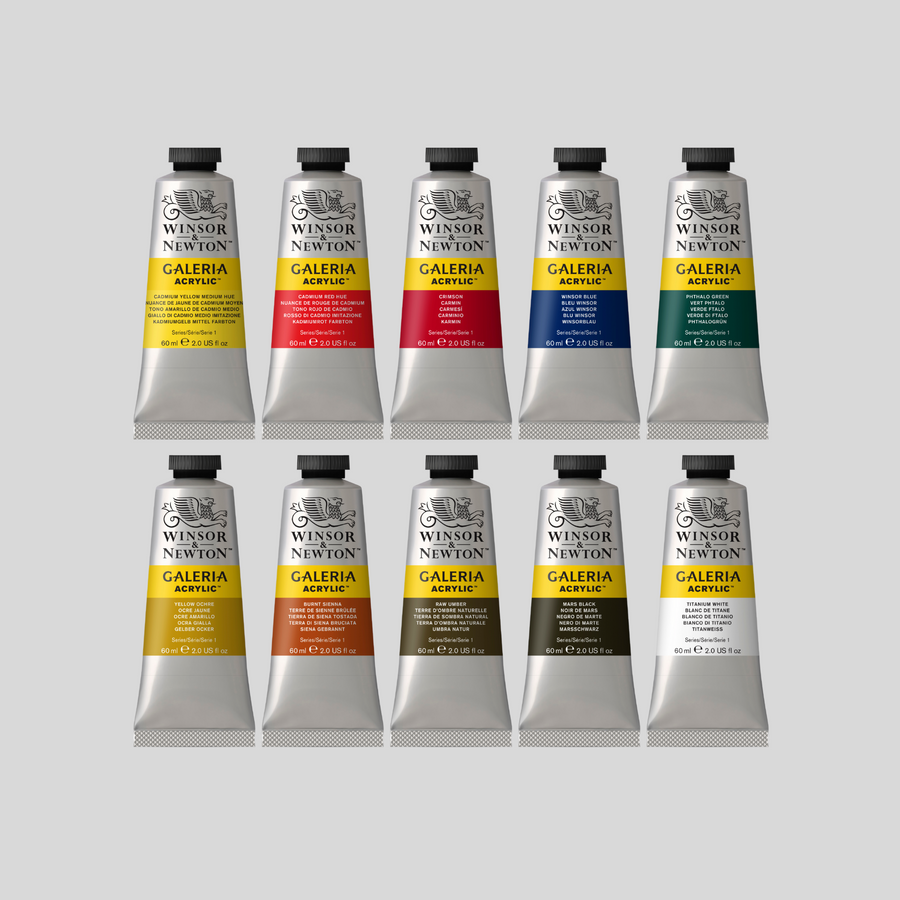 Winsor & Newton Galeria Acrylic Color 10 x 60ml Tube Set