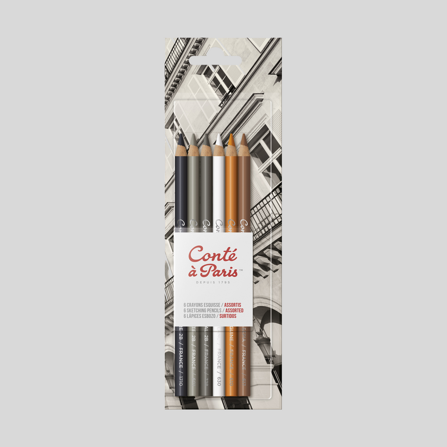 L&B Conte A Paris Sketching Pencil 6pc