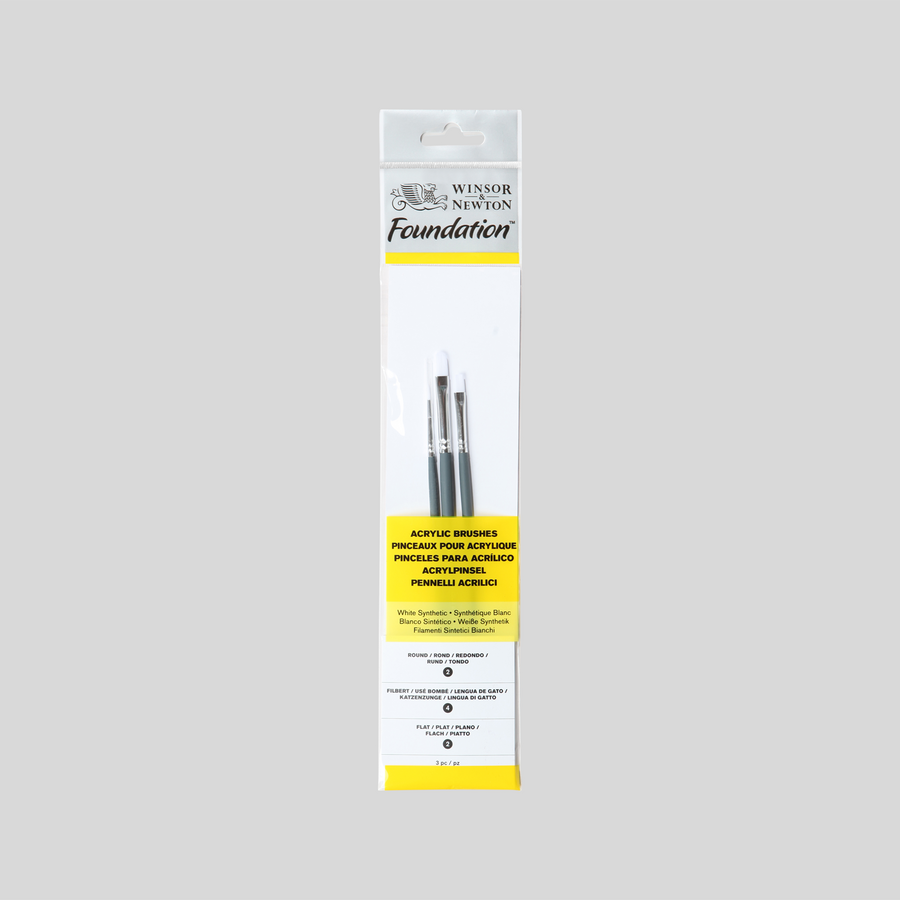 Winsor & Newton Acrylic Foundation Brush Pack