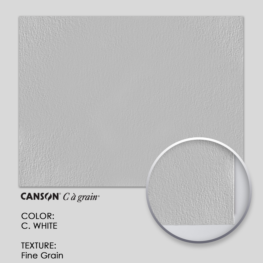 Canson CA` Grain 180g White - 3 sheets