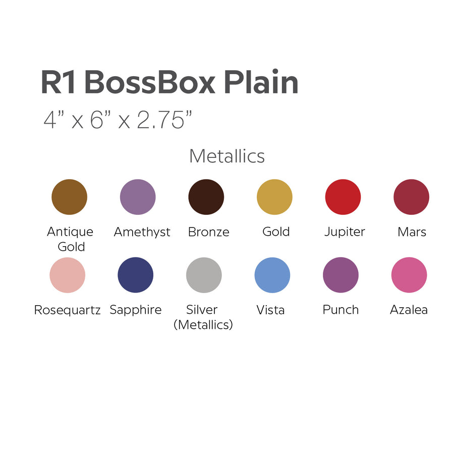 Bossbox R1 4" x 6" x 2.75" Plain Pre-formed Ready-to-Use Boxes (5pcs/20pcs)