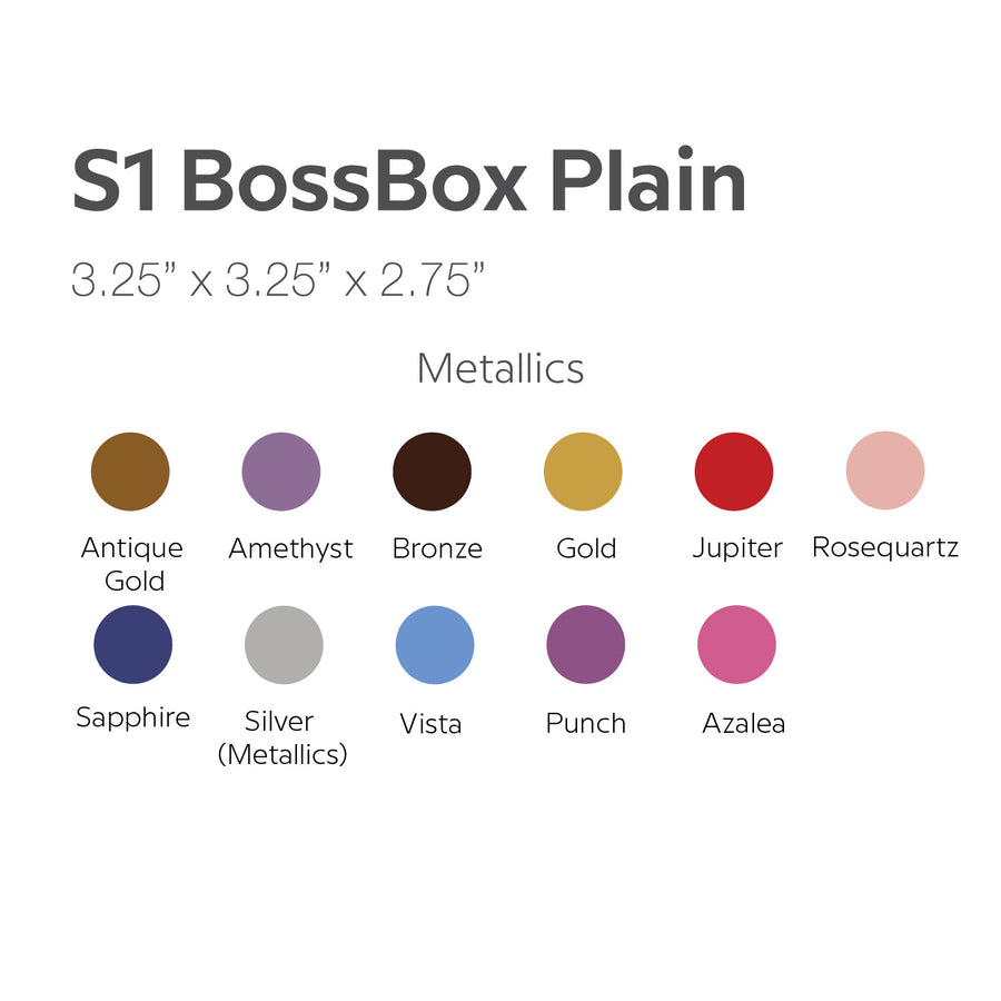 Bossbox S1 3.25" x 3.25" x 2.75" Plain Pre-formed Ready-to-Use Boxes (5pcs/20pcs)