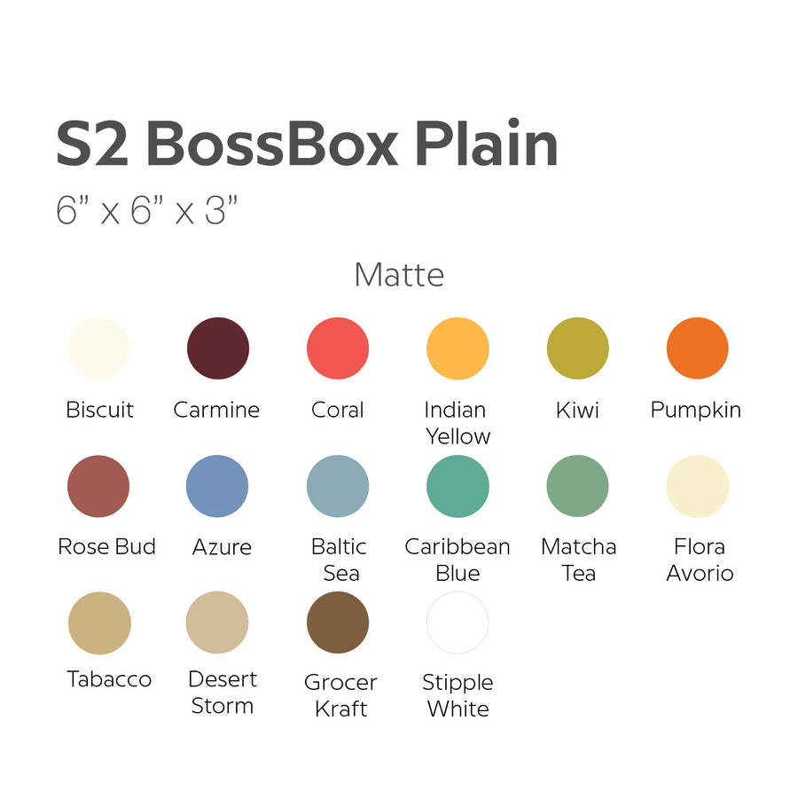Bossbox S2 6" x 6" x 3" Plain Pre-formed Ready-to-Use Boxes (5pcs/20pcs)