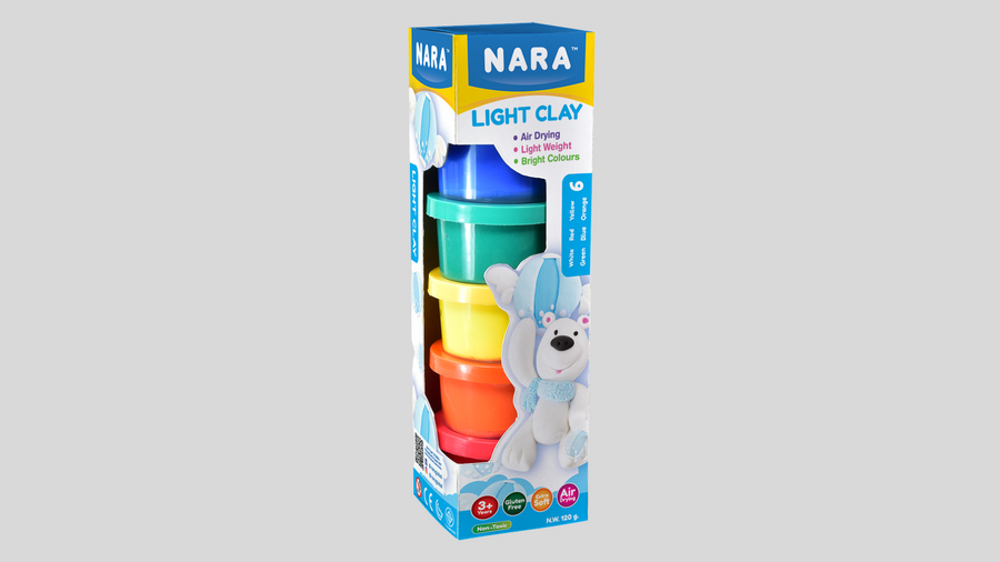 Nara Light Clay; 6 Colors, 6 tubs Clay (20g each) 120g