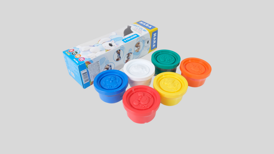 Nara Light Clay; 6 Colors, 6 tubs Clay (20g each) 120g