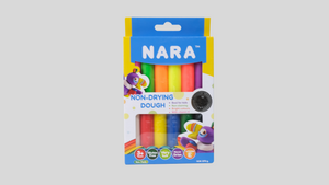 Nara Non Drying Dough; 12 colors, 12 round sticks + cutters & tools 270g