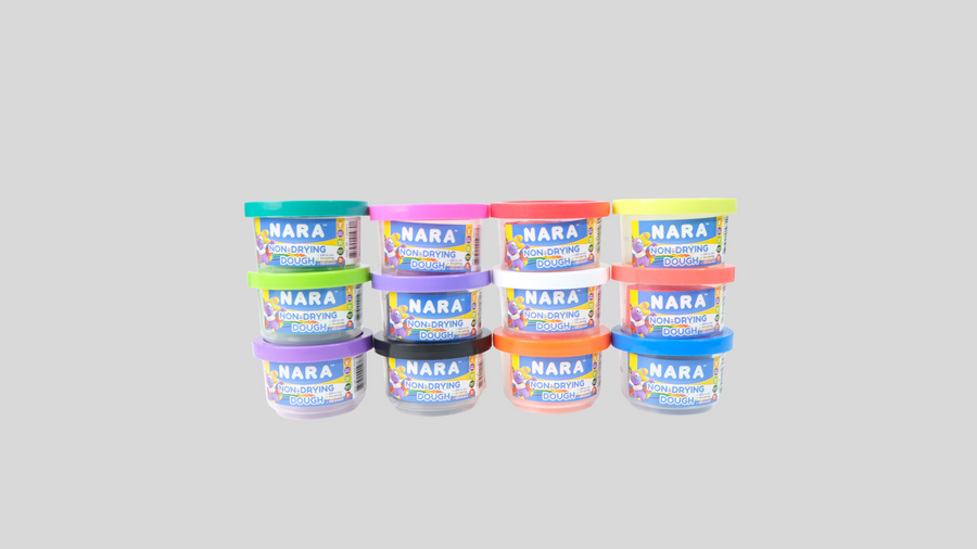 Nara Non-Drying Dough; 12 colors, 12 tubs (40g each) 480g
