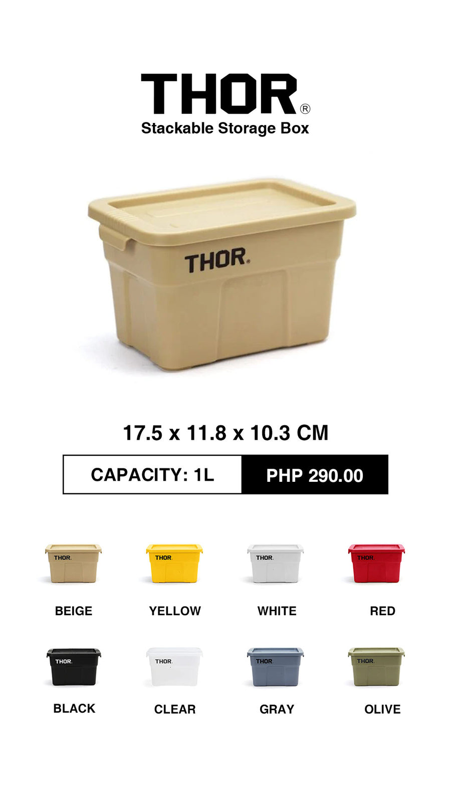 Thor Stackable Storage Box 1Liters